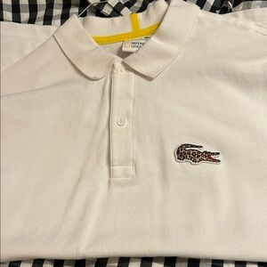 Lacoste x National Geographic Classic White Polo with Logo, M